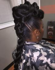 Updo on natural hair